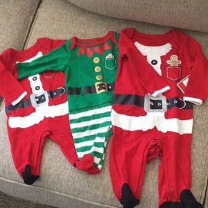 Set of 3 one piece holiday outfits